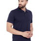 Cotton Blend Solid Half Sleeves Mens Polo T-Shirt