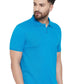 Cotton Blend Solid Half Sleeves Mens Polo T-Shirt